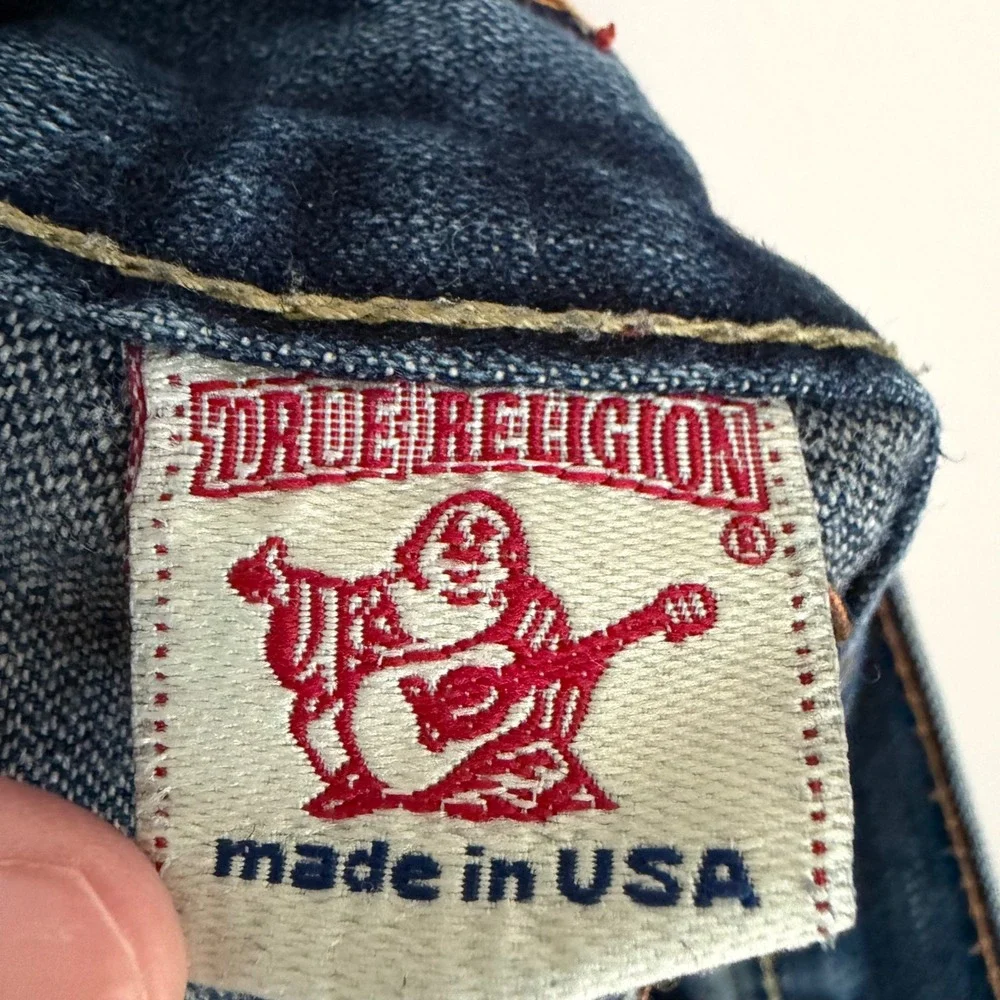 Vintage Y2K True Religion Bobby embroidered jeans 33 flared boho casual